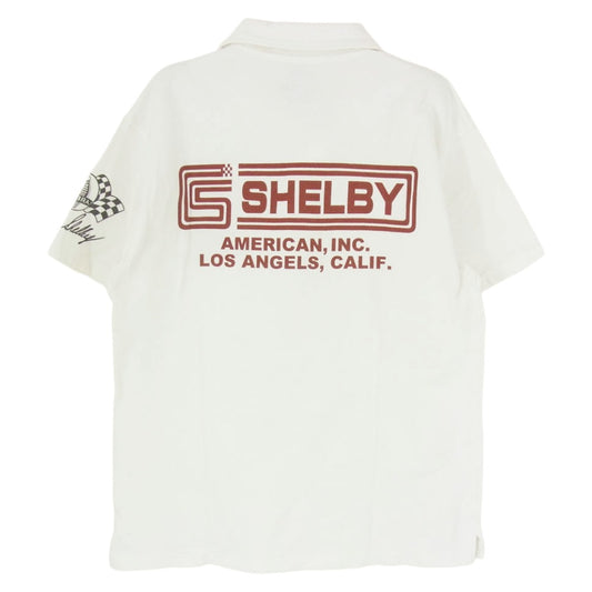 TOY'S McCOY トイズマッコイ SHELBY COBRA シェルビー コブラ ピットクル― ポロ シャツ ホワイト系 M【中古】