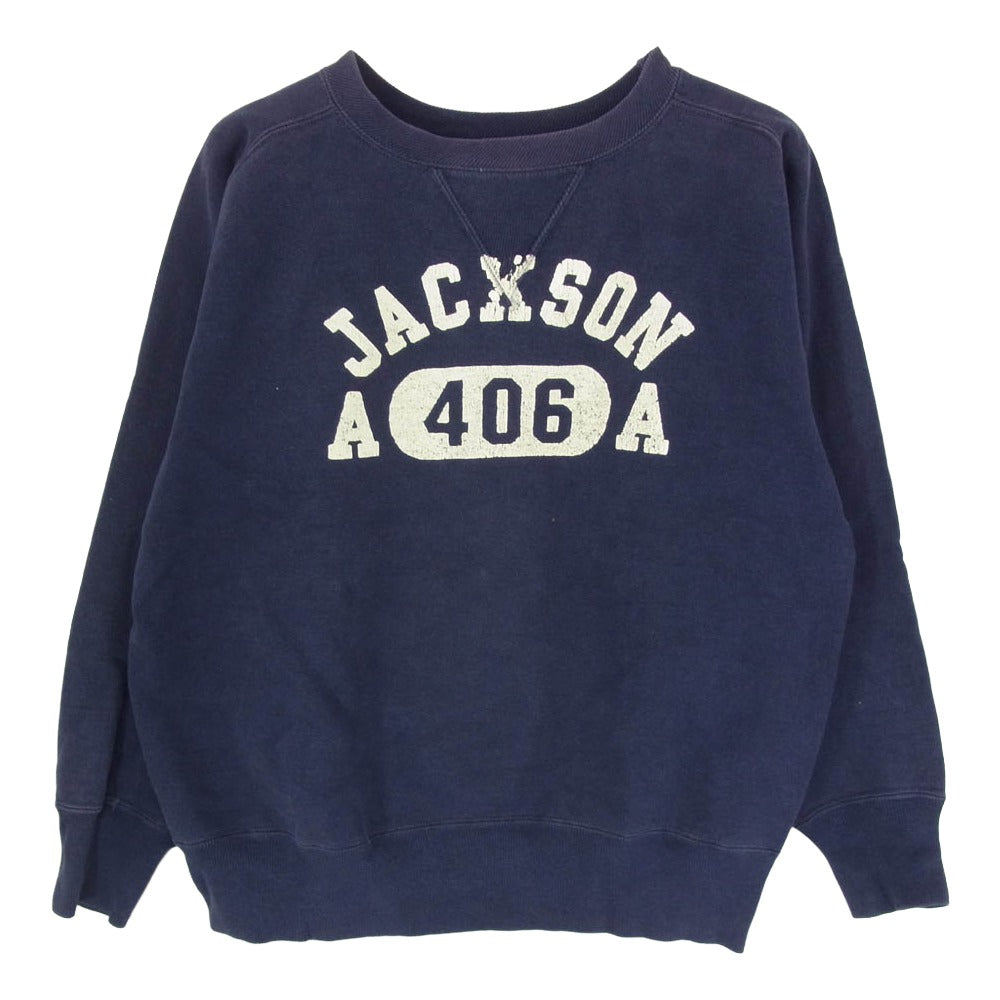 The REAL McCOY'S ザリアルマッコイズ 旧マッコイ McCOY Sportswear フリーダムスリーブ 前V プリント スウェット ネイビー系 36【中古】