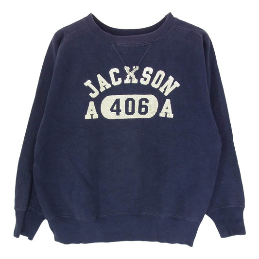 The REAL McCOY'S ザリアルマッコイズ 旧マッコイ McCOY Sportswear フリーダムスリーブ 前V プリント スウェット ネイビー系 36【中古】