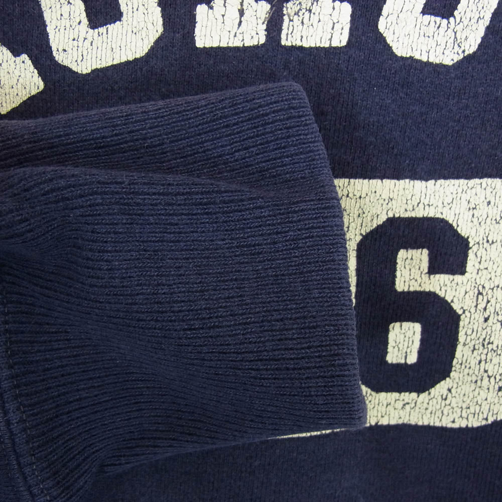The REAL McCOY'S ザリアルマッコイズ 旧マッコイ McCOY Sportswear フリーダムスリーブ 前V プリント スウェット ネイビー系 36【中古】