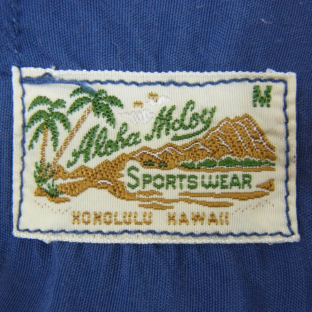 The REAL McCOY'S ザリアルマッコイズ Aloha McCOY アロハ マッコイ ハワイアン シャツ ブルー系 M【中古】