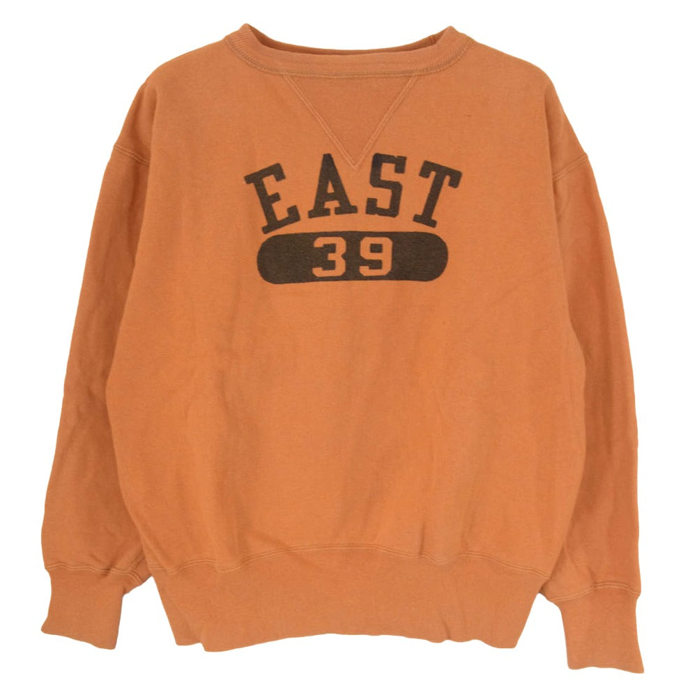 The REAL McCOY'S ザリアルマッコイズ 旧マッコイ McCOY Sportswear フリーダムスリーブ 前V プリント スウェット オレンジ系 36【中古】