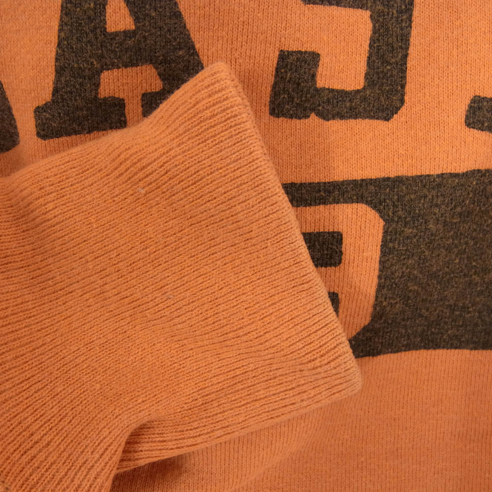 The REAL McCOY'S ザリアルマッコイズ 旧マッコイ McCOY Sportswear フリーダムスリーブ 前V プリント スウェット オレンジ系 36【中古】