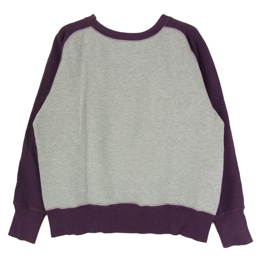 The REAL McCOY'S ザリアルマッコイズ JOE McCOY フリーダムスリーブ ツートンカラー スウェット パープル系 36【中古】