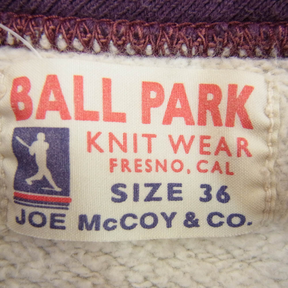 The REAL McCOY'S ザリアルマッコイズ JOE McCOY フリーダムスリーブ ツートンカラー スウェット パープル系 36【中古】