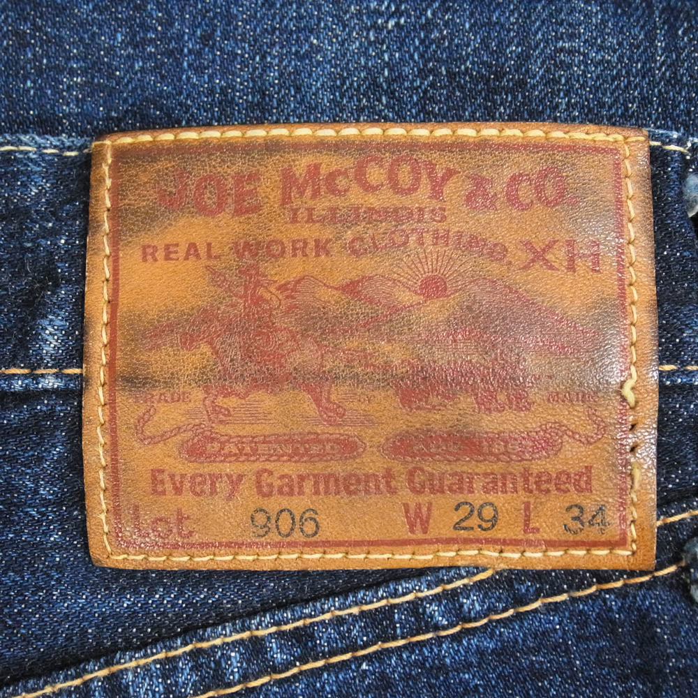 The REAL McCOY'S ザリアルマッコイズ Lot 906 ボタンフライ 赤耳 セルビッチ デニムパンツ インディゴブルー系 W29【中古】