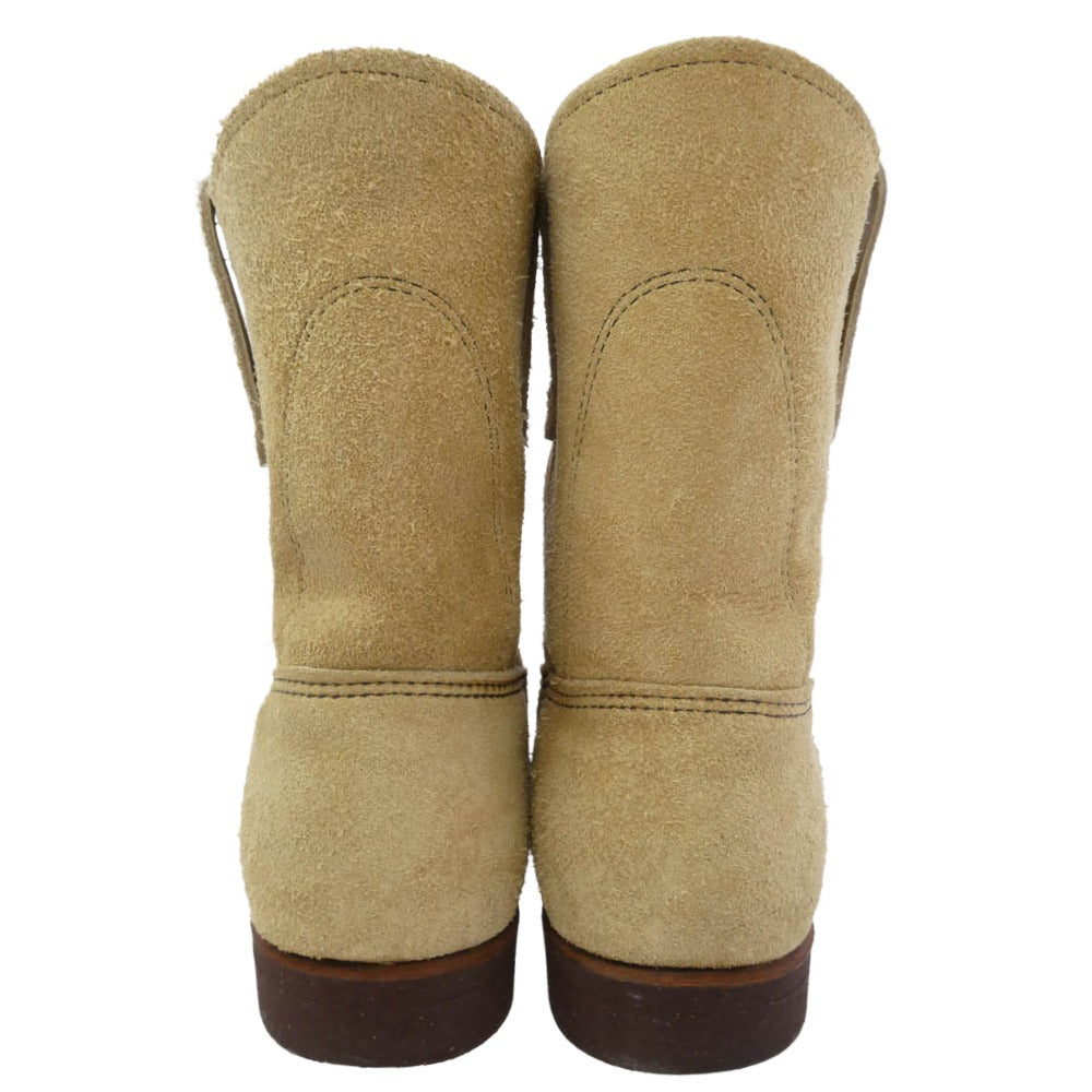 RED WING レッドウィング 8288 PT91 PECOS スチールトゥ ペコス タン ラフアウト スエード ブーツ ライトブラウン系 ベージュ系 US7E【中古】