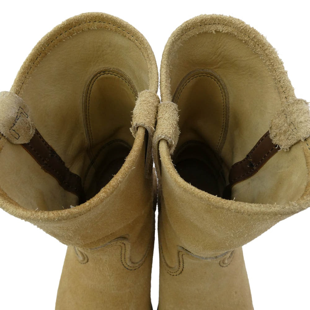 RED WING レッドウィング 8288 PT91 PECOS スチールトゥ ペコス タン ラフアウト スエード ブーツ ライトブラウン系 ベージュ系 US7E【中古】