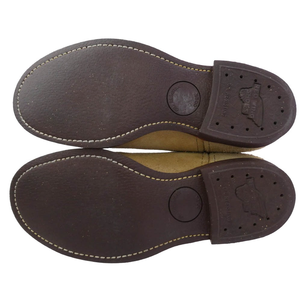 RED WING レッドウィング 8288 PT91 PECOS スチールトゥ ペコス タン ラフアウト スエード ブーツ ライトブラウン系 ベージュ系 US7E【中古】