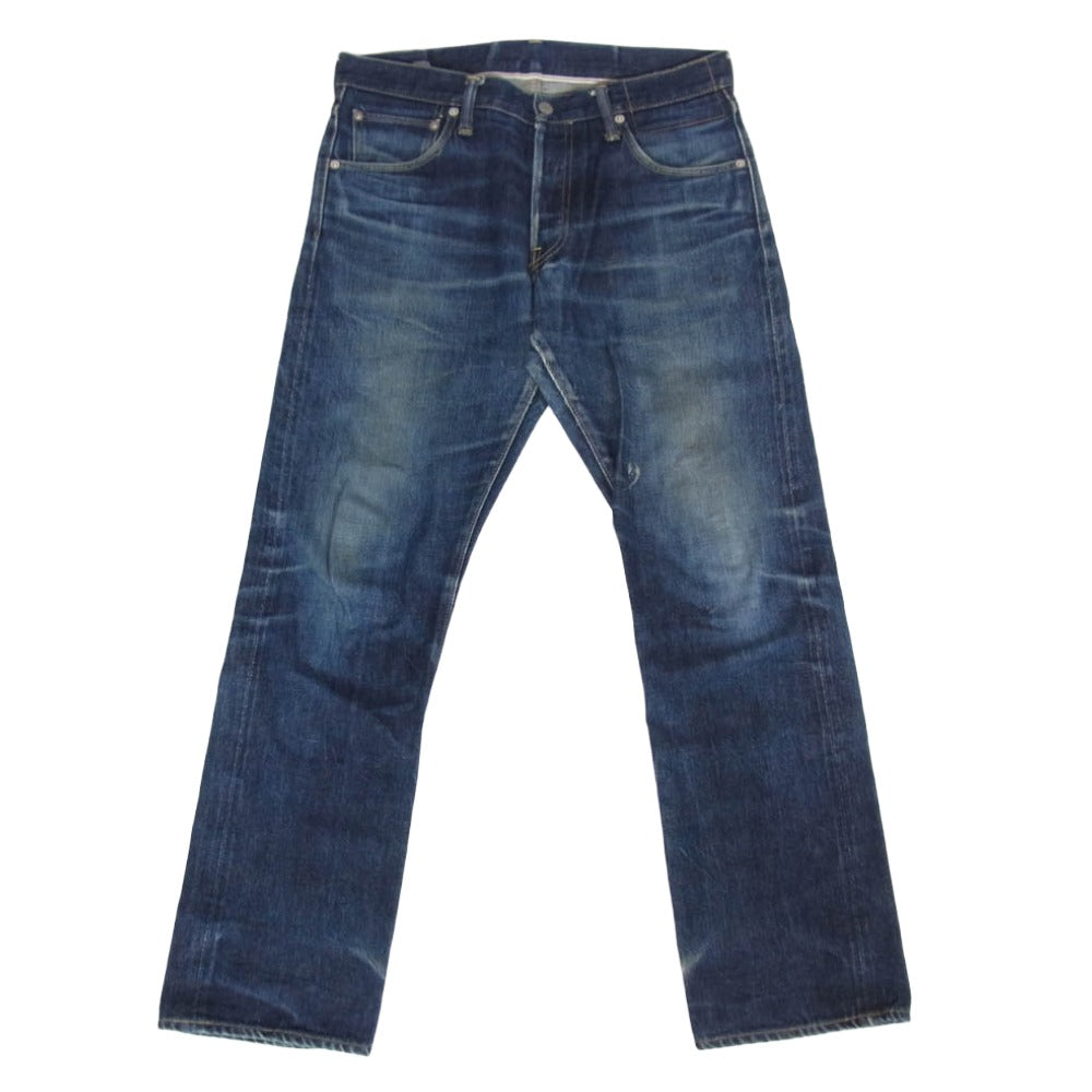 VISVIM ビズビム 14SS 0114105005002 SOCIAL SCULPTURE ソーシャルスカルプチャー デニム セルビッチ デニム パンツ インディゴブルー系 W32【中古】
