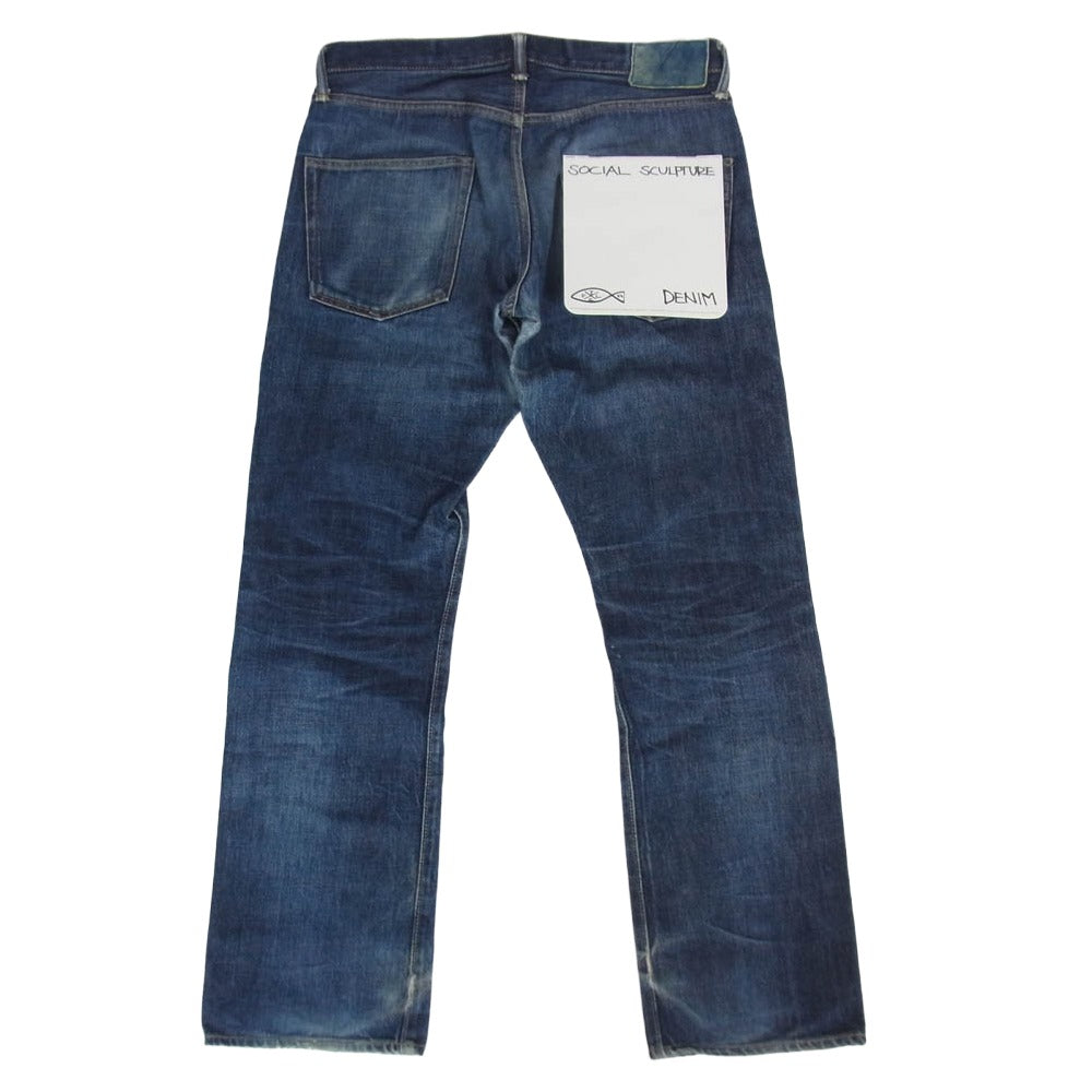 VISVIM ビズビム 14SS 0114105005002 SOCIAL SCULPTURE ソーシャルスカルプチャー デニム セルビッチ デニム パンツ インディゴブルー系 W32【中古】