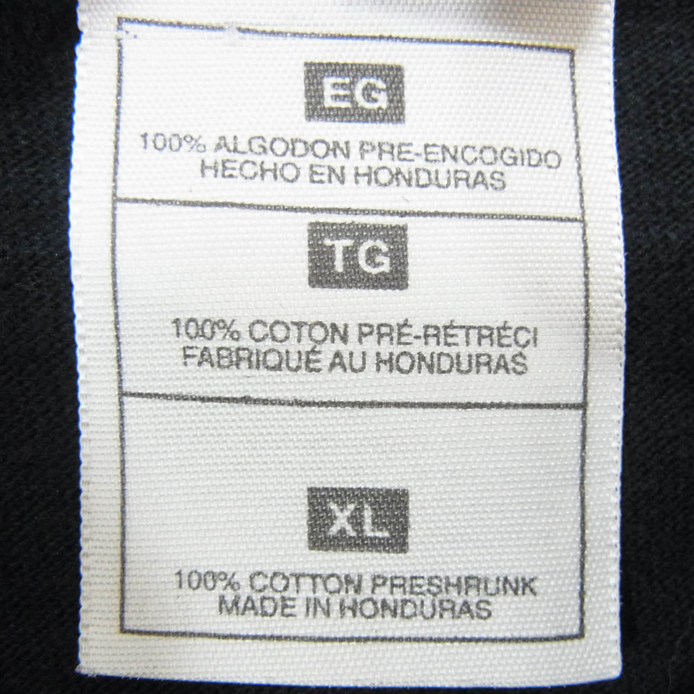 ヴィンテージ 90s 00s SMILEY break through FACE T-shirt ぶち抜き スマイル フェイス 半袖 Tシャツ ブラック系 XL【中古】