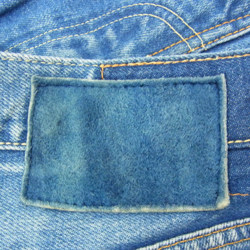 VISVIM ビズビム 15SS 0115105005012 01 SLIM DMDG-5 SOCIAL SCULPTURE DENIM スリム ダメージ5 ソーシャルスカルプチャー デニム ユーズド加工 デニムパンツ インディゴブルー系 W32【中古】