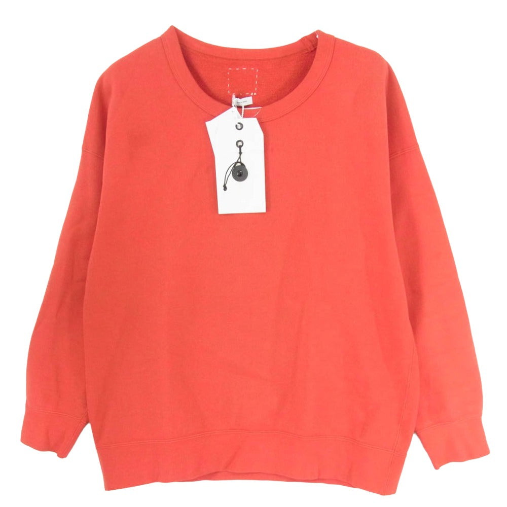 VISVIM ビズビム 17AW 0117205010017 JUMBO CREWNECK L/S VEGGIE DYE ジャンボ クルーネック スウェット 長袖 レッド系 2【美品】【中古】