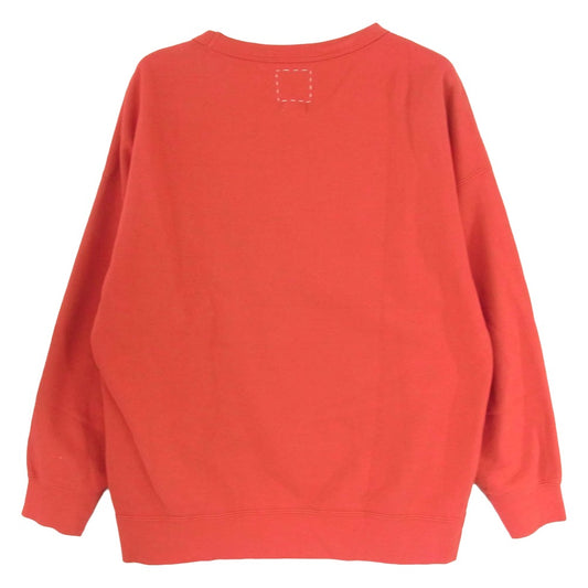 VISVIM ビズビム 17AW 0117205010017 JUMBO CREWNECK L/S VEGGIE DYE ジャンボ クルーネック スウェット 長袖 レッド系 2【美品】【中古】