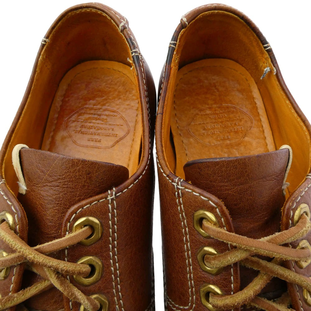 VISVIM ビズビム 14AW 0114202002009 FIL 限定 SCOUT MOC TOE LO-FOLK スカウト モックトゥ ロー フォーク 4ホール モックトゥ レザーシューズ ブラウン系 9【中古】