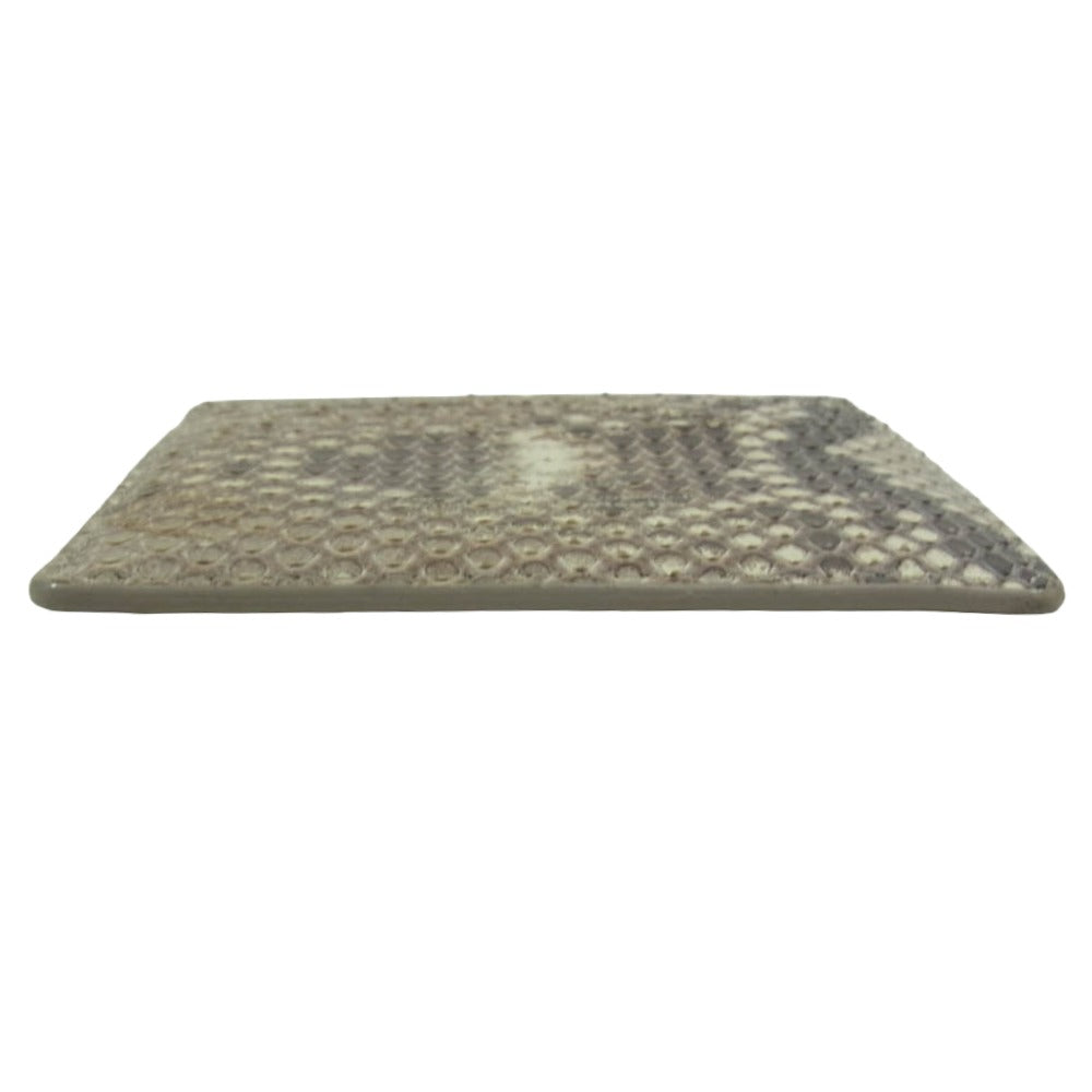 VISVIM ビズビム 0121403003007 CARD CASE SNAKE SKIN NATURAL スネーク スキン カードケース ブラウン系【極上美品】【中古】