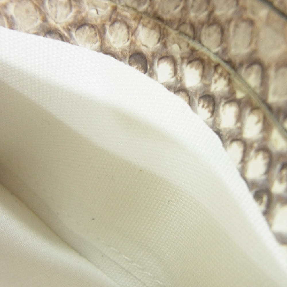 VISVIM ビズビム 0121403003007 CARD CASE SNAKE SKIN NATURAL スネーク スキン カードケース ブラウン系【極上美品】【中古】