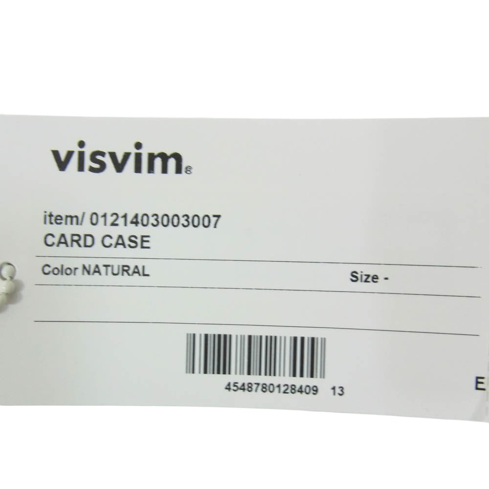 VISVIM ビズビム 0121403003007 CARD CASE SNAKE SKIN NATURAL スネーク スキン カードケース ブラウン系【極上美品】【中古】