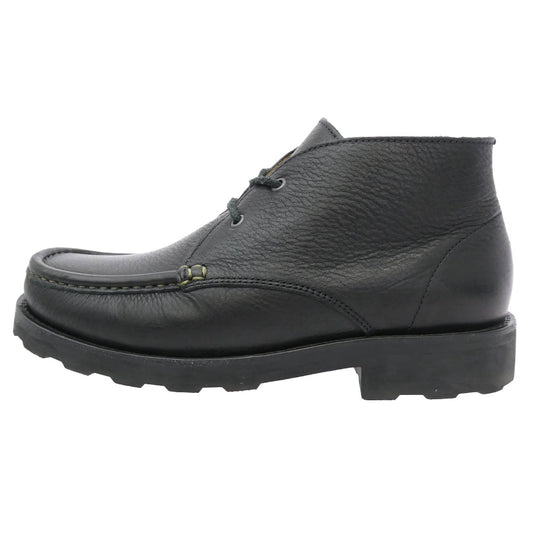 Paraboot パラブーツ 226937 正規品証明書付 MAINE ROCADE メーヌ ロカド モカシン チャッカブーツ 本革 レザー シューズ ブラック系 ライトブラウン系 43【中古】