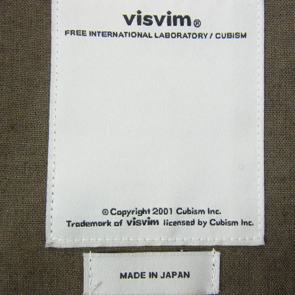 VISVIM ビズビム 16SS 0116105013028 ACHSE JKT DMGD CHINO アクス ジャケット ステンシルHAND PAINTナンバリング 硫化染 加工 ミリタリー ジャケット カーキ系 2【美品】【中古】