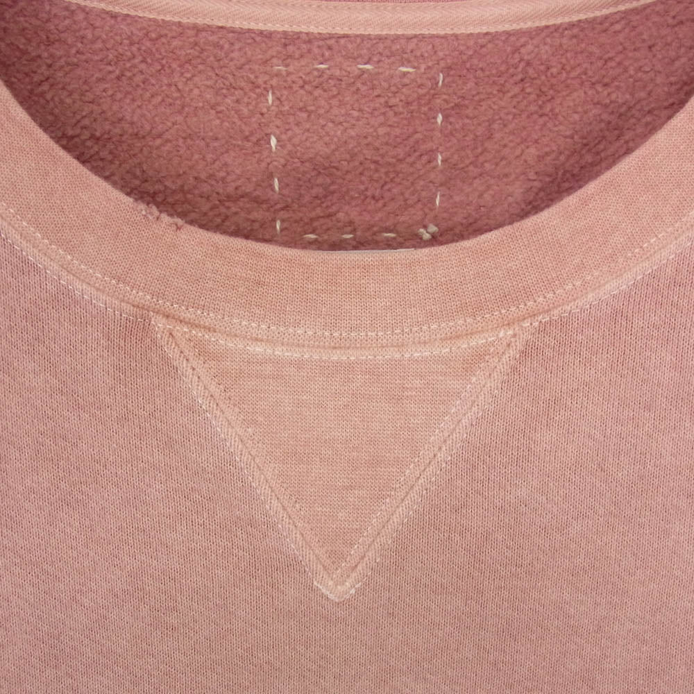 VISVIM ビズビム 22AW 0122205010010 JUMBO SB SWEAT L/S (U.D.) GARMENT DYE DAMAGED 加工 ジャンボ クルーネック スウェット 長袖 ガーメントダイ ユーズド加工 レッド系 2【極上美品】【中古】