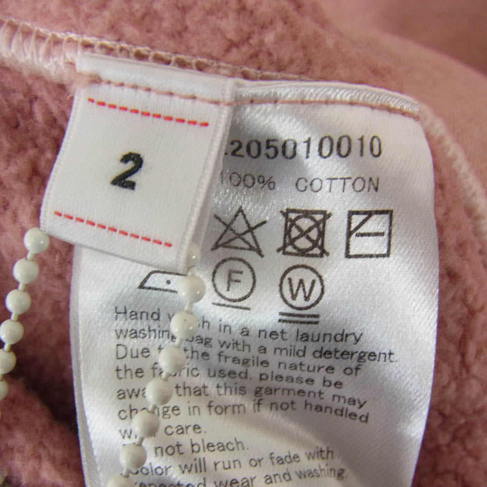 VISVIM ビズビム 22AW 0122205010010 JUMBO SB SWEAT L/S (U.D.) GARMENT DYE DAMAGED 加工 ジャンボ クルーネック スウェット 長袖 ガーメントダイ ユーズド加工 レッド系 2【極上美品】【中古】