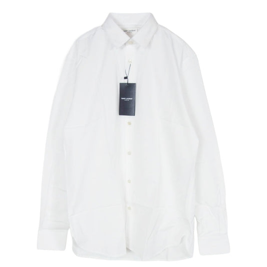 SAINT LAURENT サンローラン 638427 Y217W ユニフォーム プレーン 長袖 ドレスシャツ ホワイト系 37【中古】