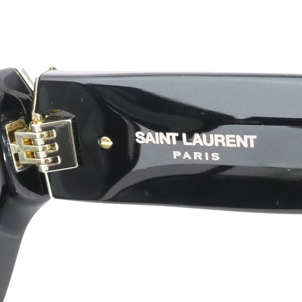 SAINT LAURENT サンローラン イタリア製 M94 YSLロゴテンプル サングラス ブラック系 53□20-145【極上美品】【中古】