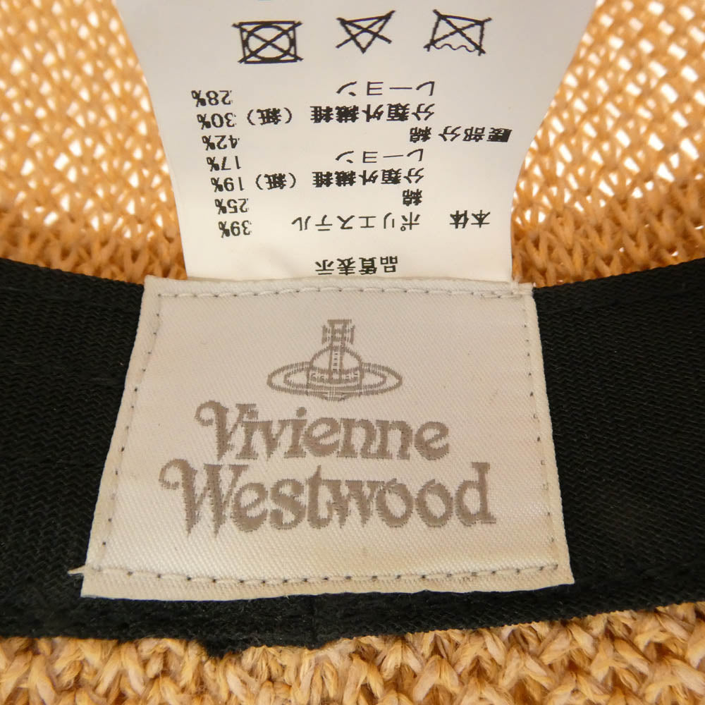 Vivienne Westwood ヴィヴィアンウエストウッド オーブ ストローハット 麦わら帽子 ベージュ系【中古】