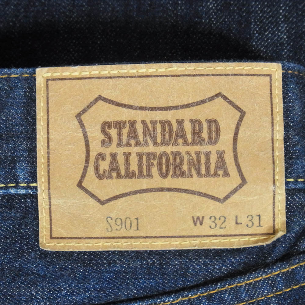 STANDARD CALIFORNIA スタンダードカリフォルニア SD 5P Denim Pants S901 One Wash 5ポケット デニムパンツ ワンウォッシュ インディゴブルー系 32【中古】