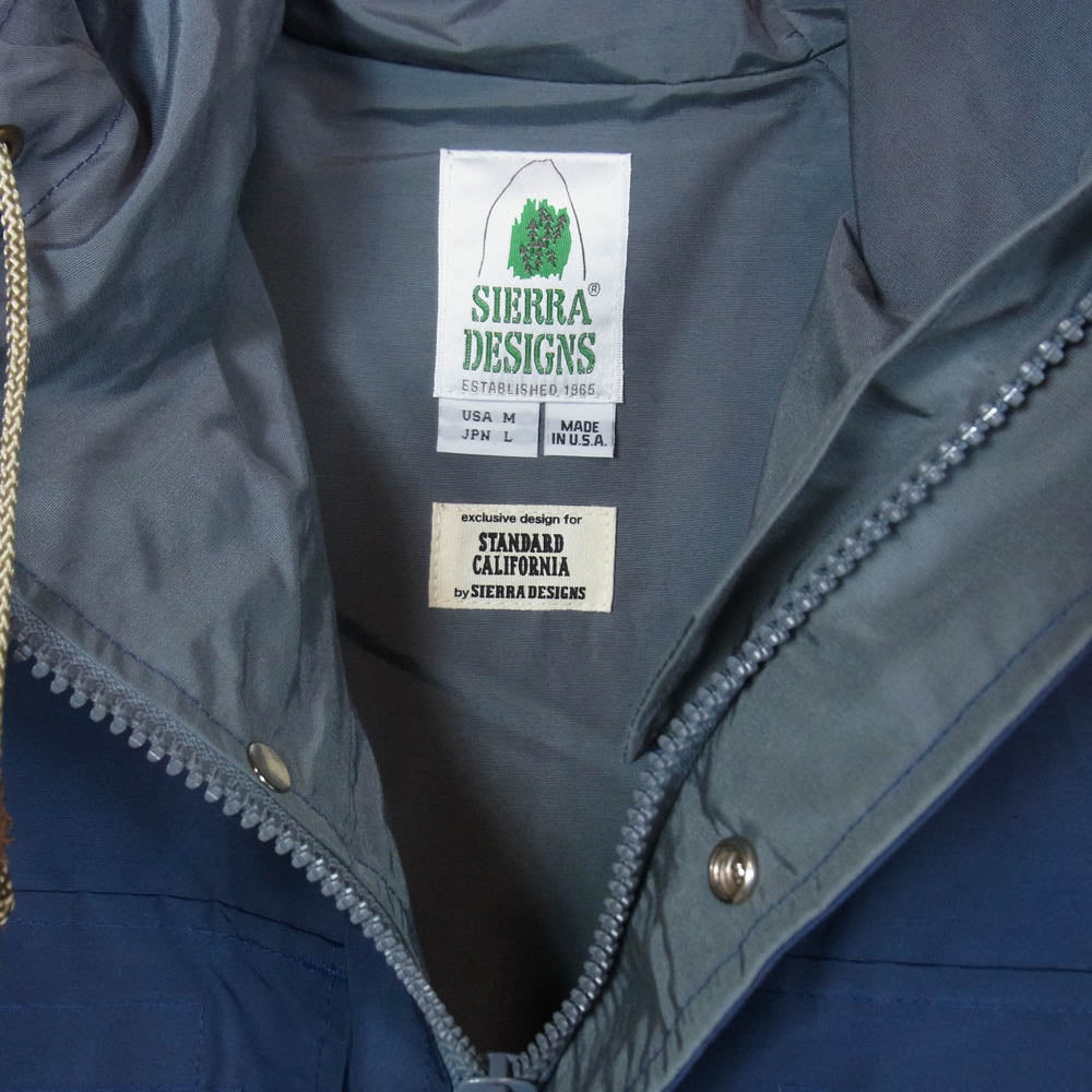 STANDARD CALIFORNIA スタンダードカリフォルニア SIERRA DESIGNS シエラデザイン SD Mountain Parka マウンテンパーカー ネイビー系 L【美品】【中古】