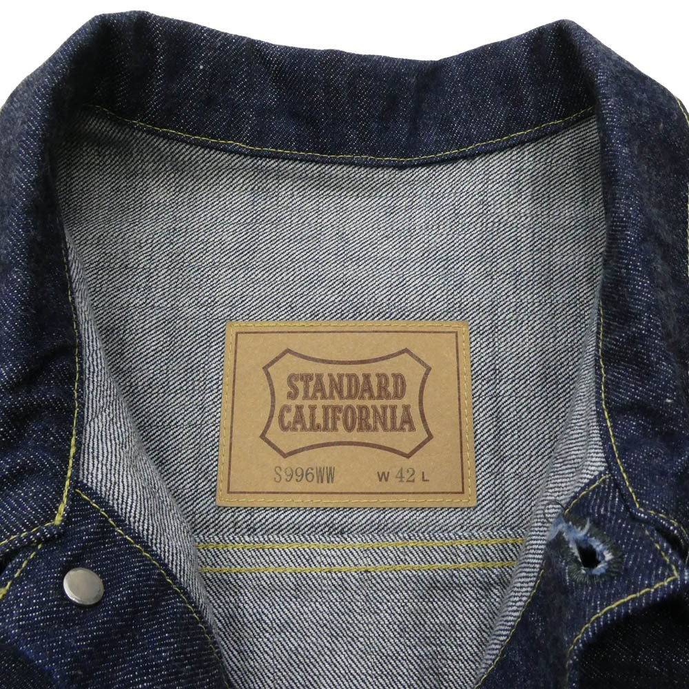 STANDARD CALIFORNIA スタンダードカリフォルニア 2026年モデル SD Denim Jacket S996 WW II One Wash デニムジャケット ワンウォッシュ インディゴブルー系 W42【極上美品】【中古】