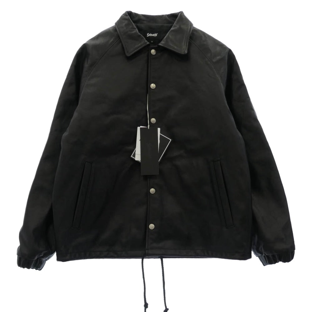 schott ショット 7825950054 LEATHER COACH JACKET クローム鞣し カウレザー コーチジャケット ブラック系 M【美品】【中古】