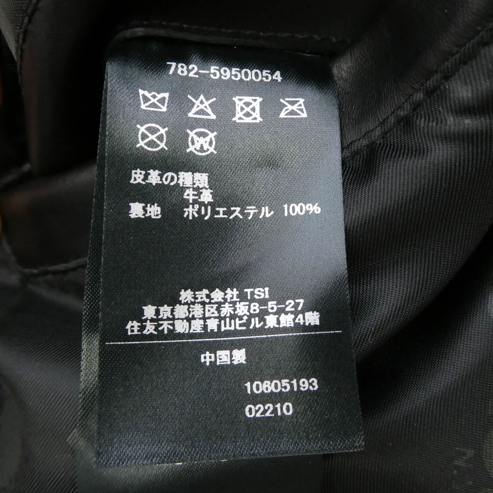 schott ショット 7825950054 LEATHER COACH JACKET クローム鞣し カウレザー コーチジャケット ブラック系 M【美品】【中古】