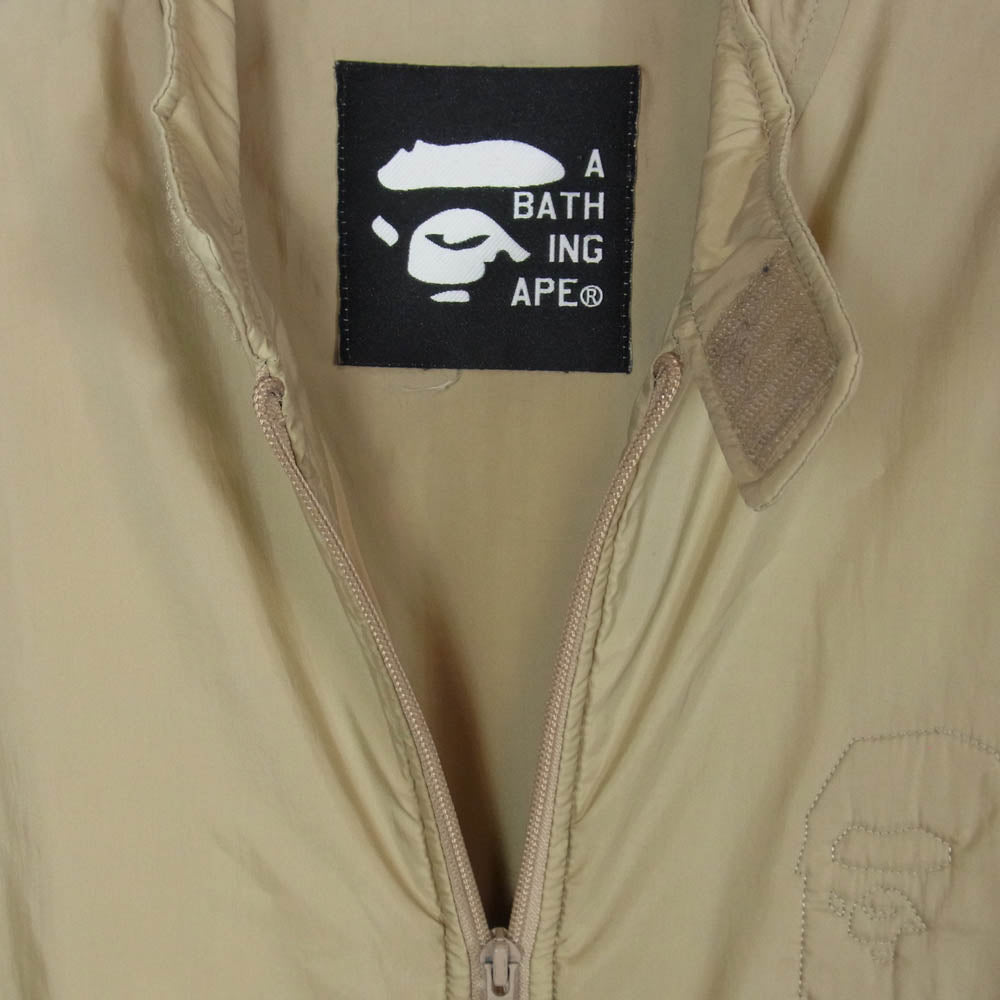 A BATHING APE アベイシングエイプ 90s 猿顔ステッチ 中綿 ジャケット ブルゾン ベージュ系 表記無し【中古】