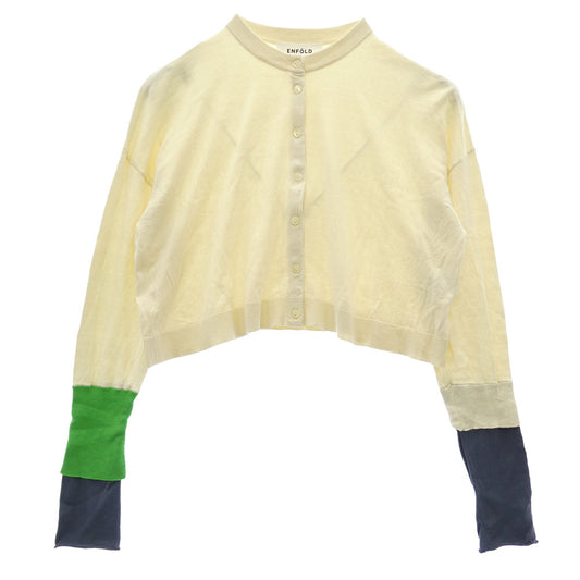 ENFOLD エンフォルド 300HS270-0930 LAYERED-CARDIGAN レイヤード カーディガン オフホワイト系 38【中古】