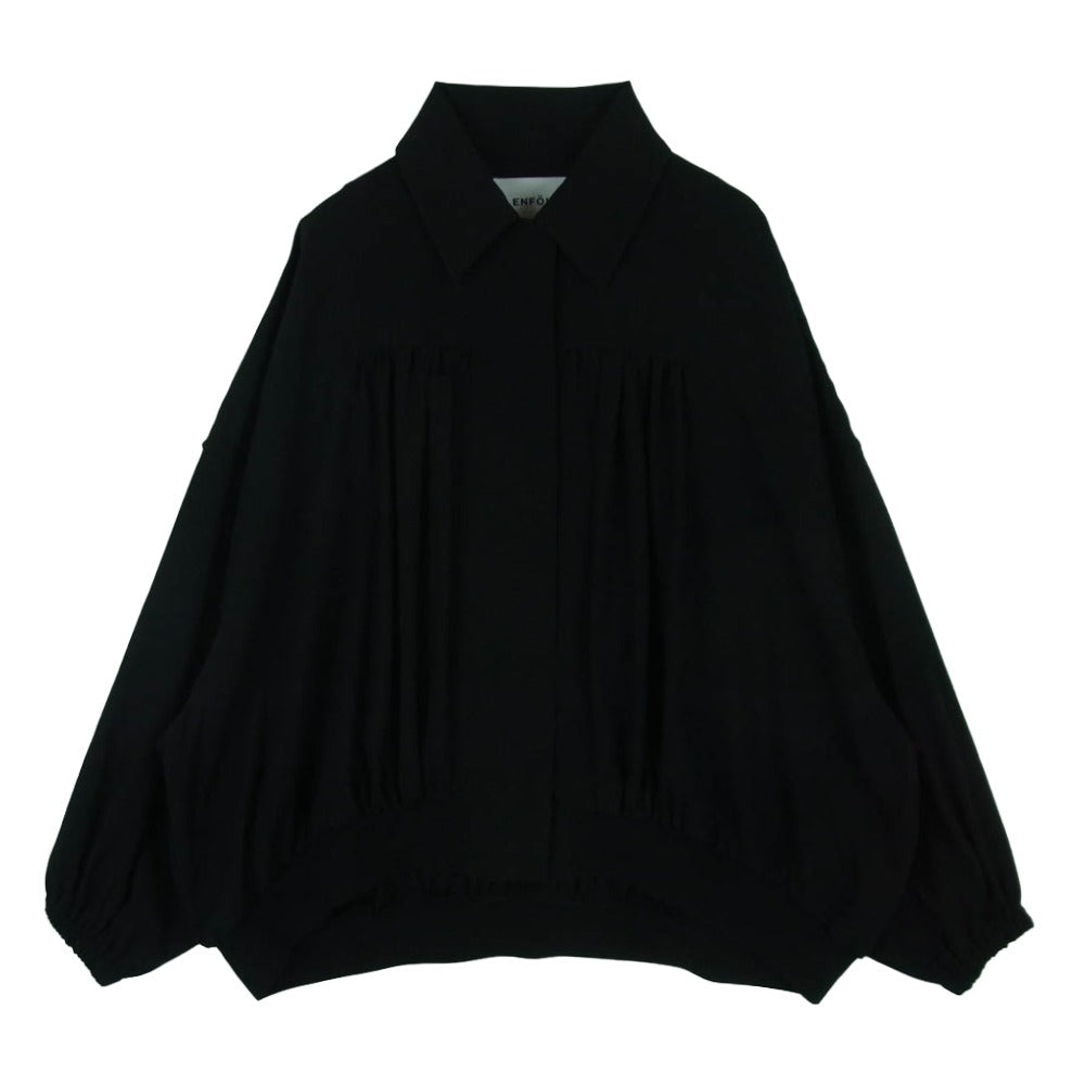 ENFOLD エンフォルド 300IA230-0651 BLOUSON ギャザー ブルゾン 中国製 ブラック系 36【中古】