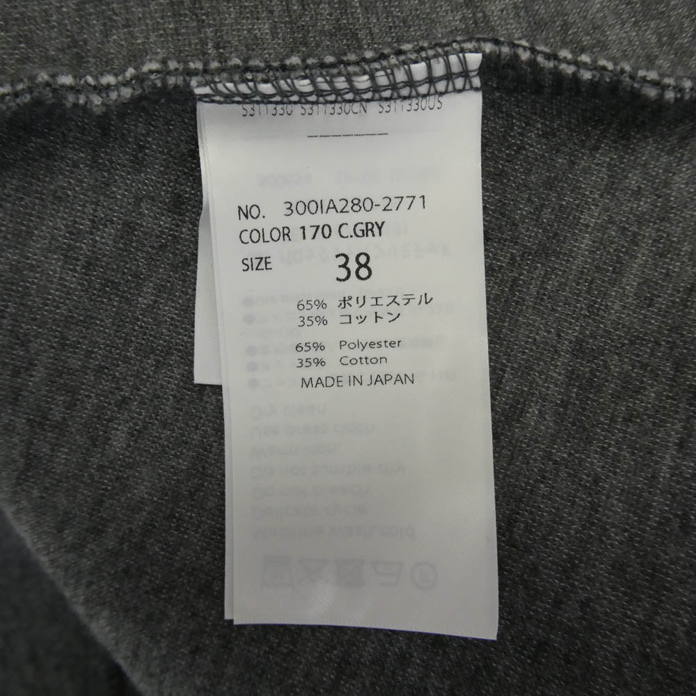 ENFOLD エンフォルド 300IA280-2771 CIRCLE SOLID HOODIE サークル ソリッド フーディー ジップアップ パーカー グレー系 38【中古】