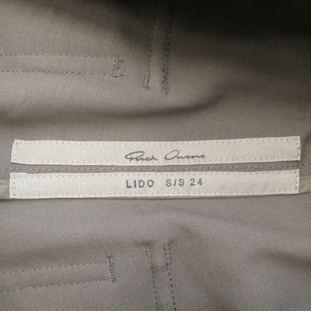 Rick Owens リックオウエンス 24SS RU01D3390-ZL Drawstring Slim Long Pants ドローストリング スリム ロング パンツ ZL素材 DUST チャコール系 48【中古】