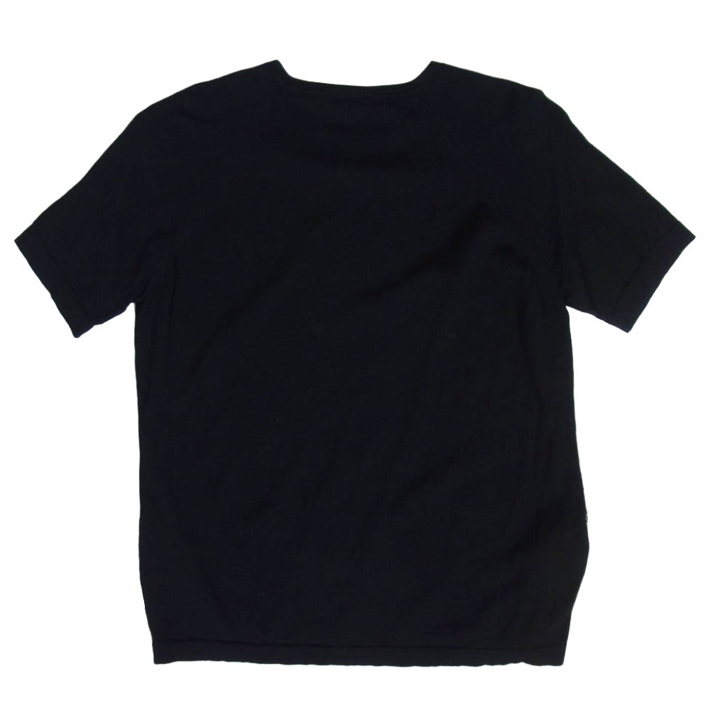 ETRO エトロ イタリア製 総柄 シルク 半袖 Tシャツ ブラック系 42【中古】