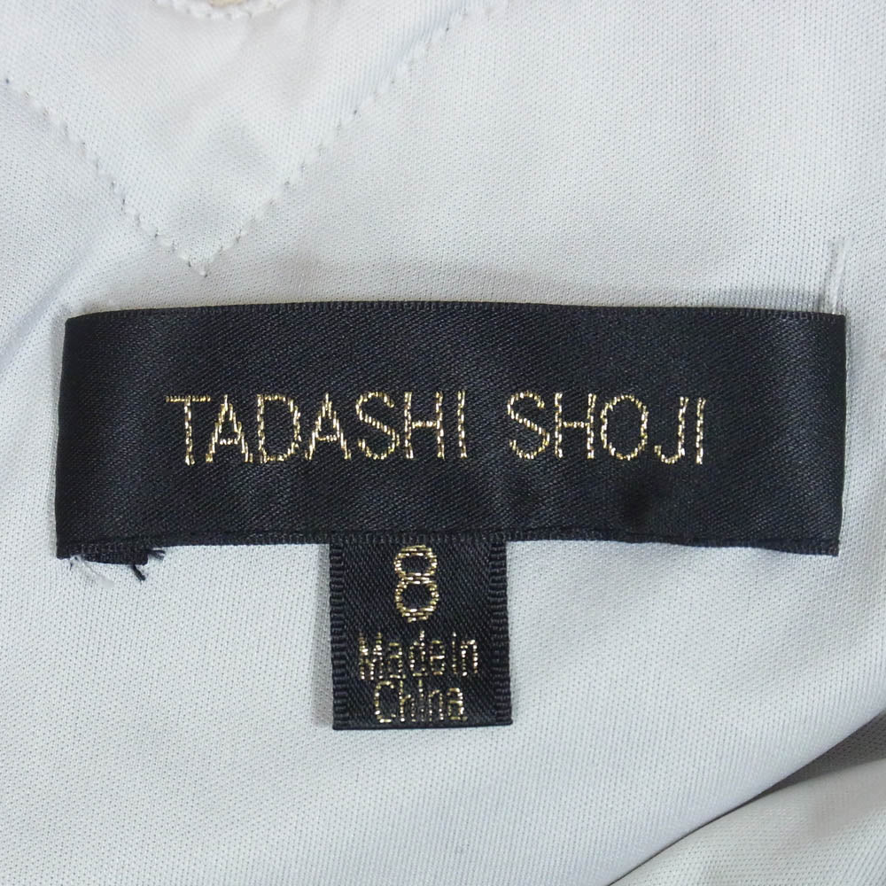 TADASHI SHOJI タダシショージ レース ベルテッド ワンピース ドレス ベージュ系 ブラック系 8【中古】
