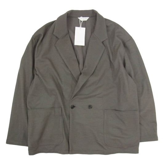 STILL BY HAND スティルバイハンド CS03253 Wool Jersey Jacket ウール ジャージー ダブルブレスト ジャケット グレー系 50【中古】