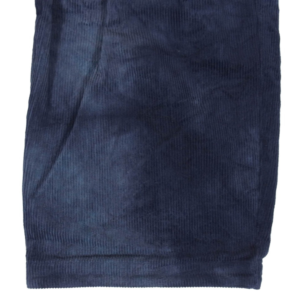 kontor コントール 25AW KON-PT05253 Corduroy wide cargo pant 龍染 コーデュロイ ワイド カーゴ パンツ ネイビー系 1【美品】【中古】
