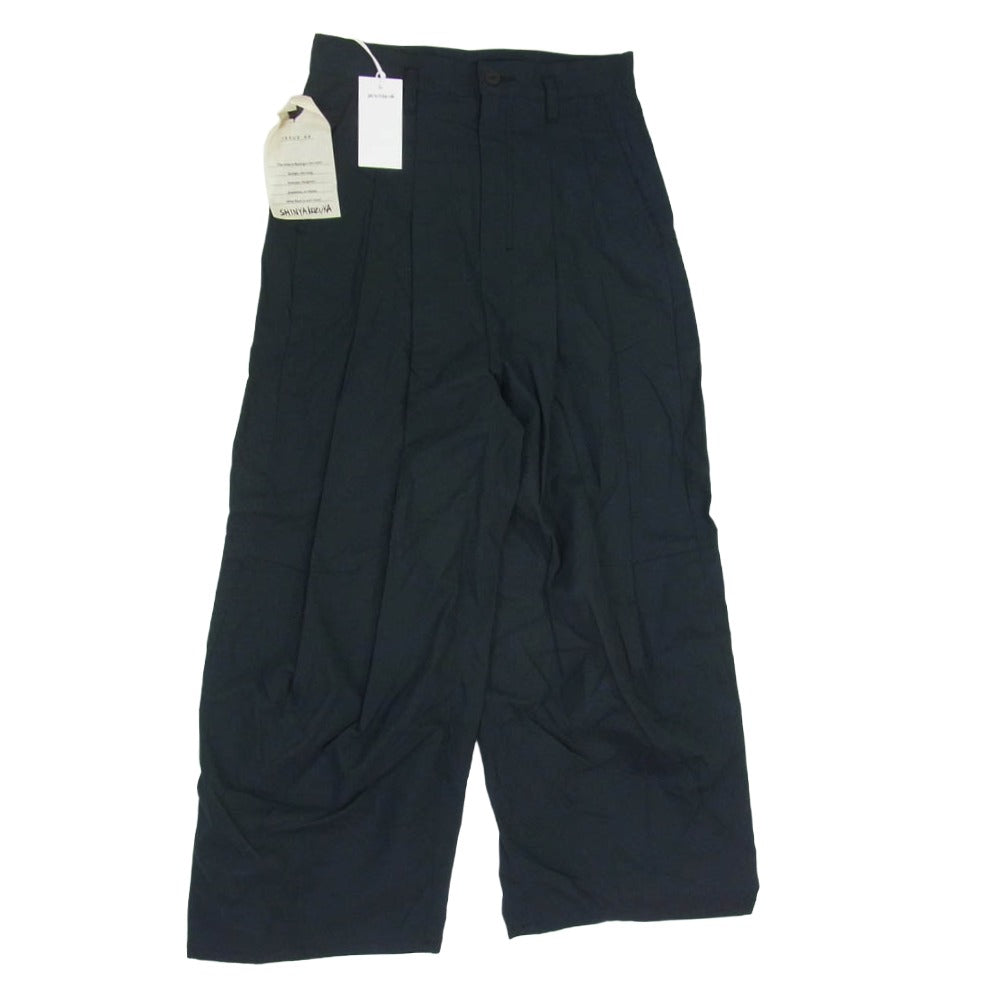 SHINYAKOZUKA シンヤコヅカ 2601SK55 COTTON DOUBLE WEAVE コットン ダブル ウェーブ ハイバギー パンツ ブラック系 S【美品】【中古】