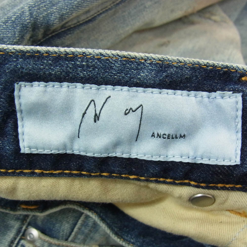 ANCELLM アンセルム 26SS ANC-#05-26SS-D #05 AGING type-D ダメージ エイジング デニム パンツ インディゴブルー系 2【美品】【中古】