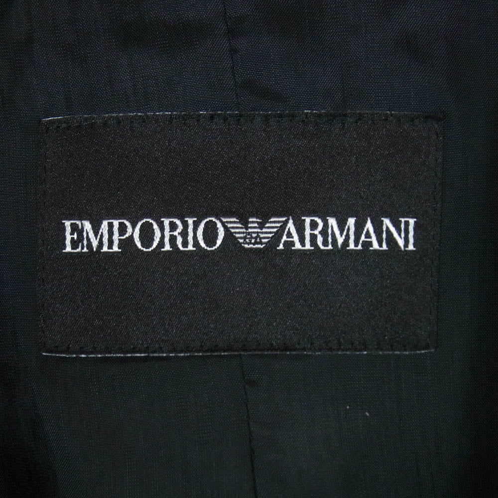 Emporio Armani エンポリオ・アルマーニ 1B ピークドラペル テーラード ジャケット　 ブラック系 38【中古】
