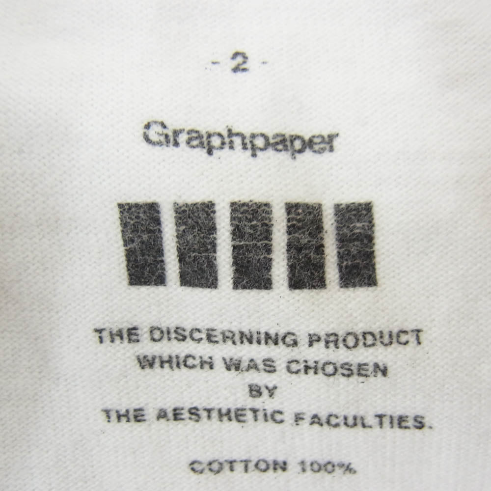GRAPHPAPER グラフペーパー L/S Mock Neck Tee モックネック 長袖 ロングスリーブ カットソー Tシャツ ロンT ホワイト系 2【中古】