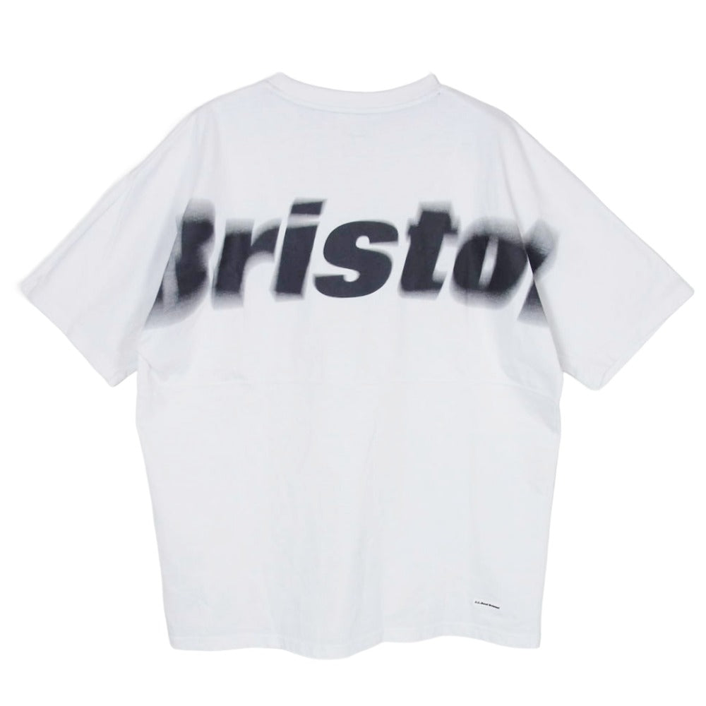 F.C.R.B. エフシーアールビー 23SS FCRB-230076 F.C.Real Bristol FCRB エフシーレアルブリストル BIG LOGO WIDE TEE ビッグ ロゴ ワイド 半袖 Tシャツ カットソー ホワイト系 S【中古】