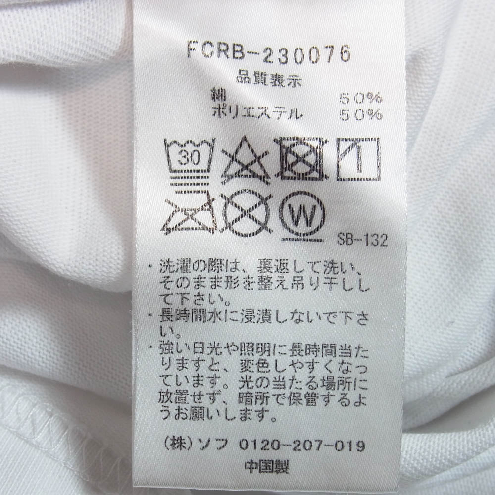 F.C.R.B. エフシーアールビー 23SS FCRB-230076 F.C.Real Bristol FCRB エフシーレアルブリストル BIG LOGO WIDE TEE ビッグ ロゴ ワイド 半袖 Tシャツ カットソー ホワイト系 S【中古】